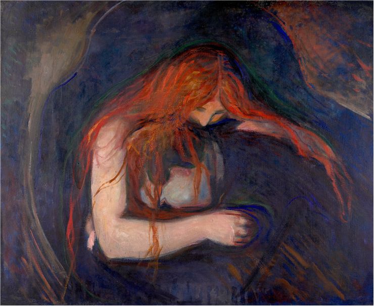 Picture Of Vampyren The Vampire By Edvard Munch